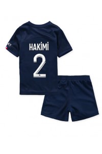 Paris Saint-Germain Achraf Hakimi #2 Babytruitje Thuis tenue Kind 2022-23 Korte Mouw (+ Korte broeken)